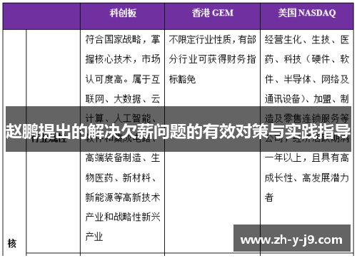 赵鹏提出的解决欠薪问题的有效对策与实践指导